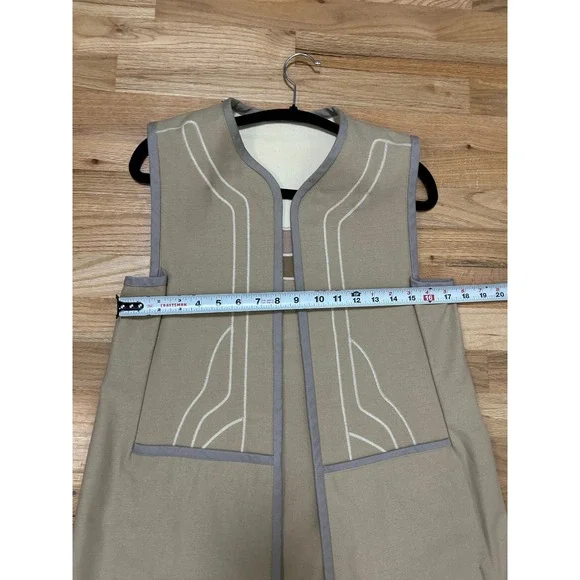 Vintage G. Girvin Seattle Silk Reversible Vest Women's Neutral Applique